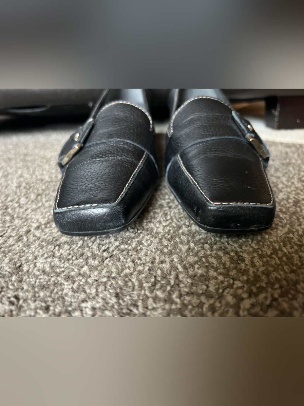 Stuart Weitzman Black Buckle Loafers - 9 - Picture 5 of 10